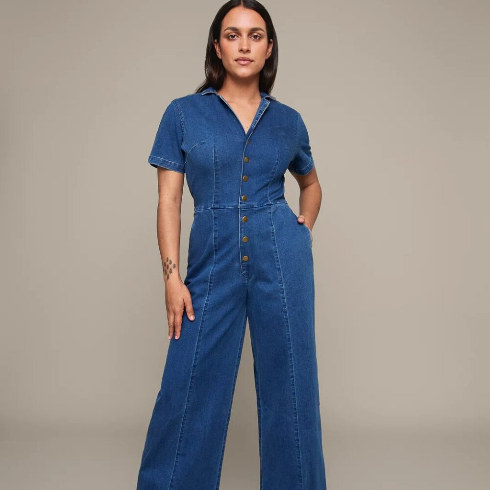 Mixed by Nasrin Denim Jumpsuit NWT